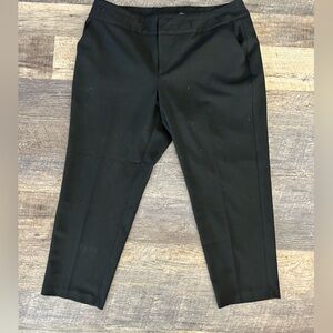 Roz & Ali Black Slacks Size 16 Straight Leg Classic Dress Pants Business Casual